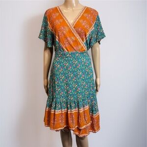 Zesica Bold Bohemian Festival Wrap Dress